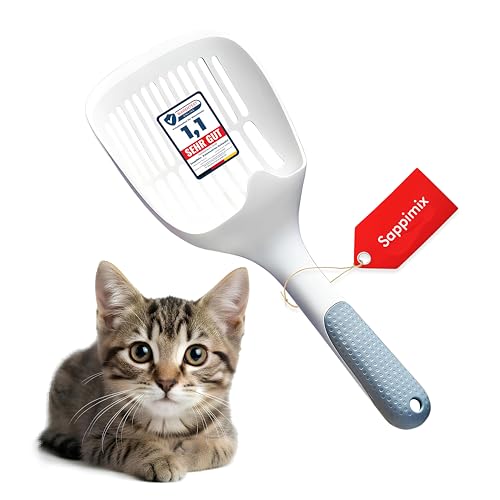 SappiMix Premium Katzenstreuschaufel Robuste Klumpenschaufel mit optimierter Schlitzgröße Kein Durchfallen von Klumpen Ergonomischer Griff Leicht zu reinigen Ideal für alle Streuarten