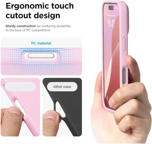 Image of Premium Liquid Silicone Case for iPhone 16 Plus - Slim Full Body Protective Back Cover with Soft Microfiber Lining, Anti-Slip Grip Scratch Resistant Phone Case (Pink)