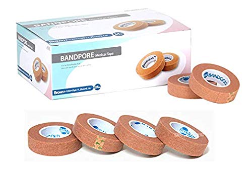BANDPORE, rotolo di nastro di carta micropora, marrone, tostato, 1/2 pollici x 10 yard (24 rotoli per scatola)