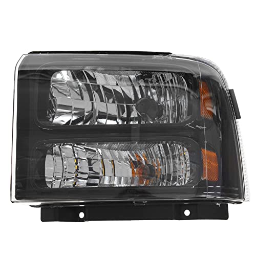 Image of TRQ Driver Side Headlight Assembly Compatible with 2005-2007 Ford F250 Super Duty F350 Super Duty Harley Davidson FO2502224