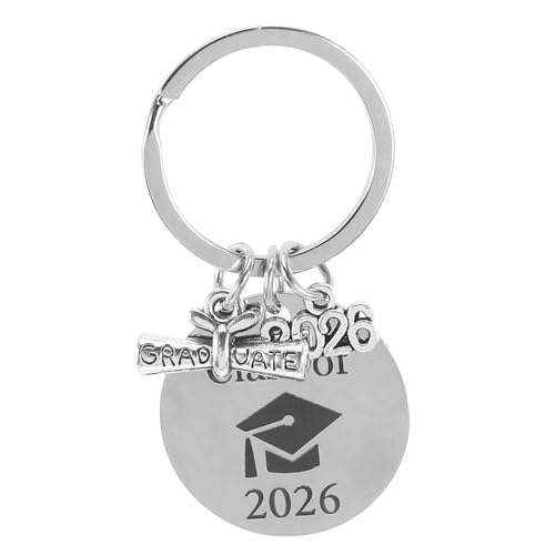Cabilock 2026 Graduation Keychain for Class of 2026 Inspirational Graduation Favors Academic Achievement Keepsake for High School and College Graduates