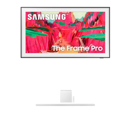 Image of Samsung 75-Inch Class The Frame Pro LS03FW 4K Neo QLED Mini LED Smart TV (2025 Model) + SAMSUNG S801D 3.1.2ch Soundbar w /Wireless Dolby Atmos Audio, Ultra Slim Design, HW-S801D /ZA