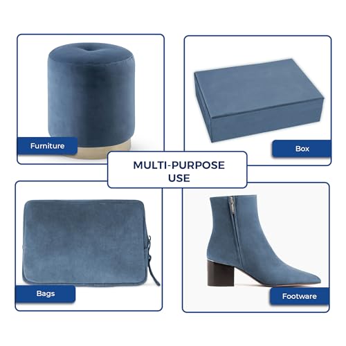 Greaton VF-SLATEBLUE-1Y 58-Inch Wide Premium Velvet Material Fabric For Drapery, Upholstery thumb #3