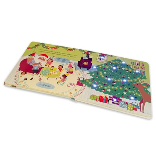 Papai noel e seu trenó: luzes magicas