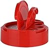 Nakpunar 6 pcs Red Regular Mouth Mason Jar Spice Dispenser Caps – Shaker & Pour Lids with Freshness Seal, 70/450 finish – Made in USA