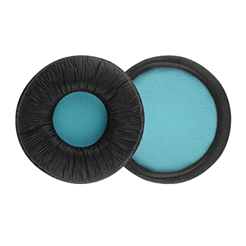 Repuesto Almohadillas Para Audífonos MDR-V55 Protein Wrinkle PU Black+Blue Compatible con Sony MDR-V55 V500DJ, Somic E95, MDR-7502 MDR-V500 miniatura 1