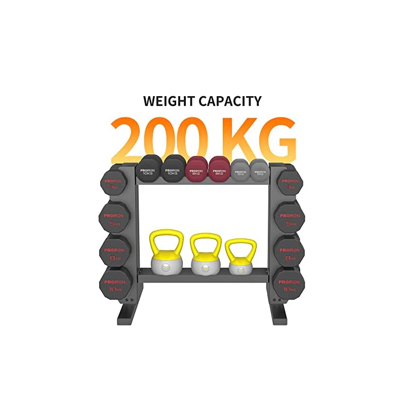 PROIRON Compact Dumbbell Rack, Weight Rack for Dumbbells Kettlebells Home Gym Storage, Multi-layer Weights Stand Holder (Rack Only) - Image 6