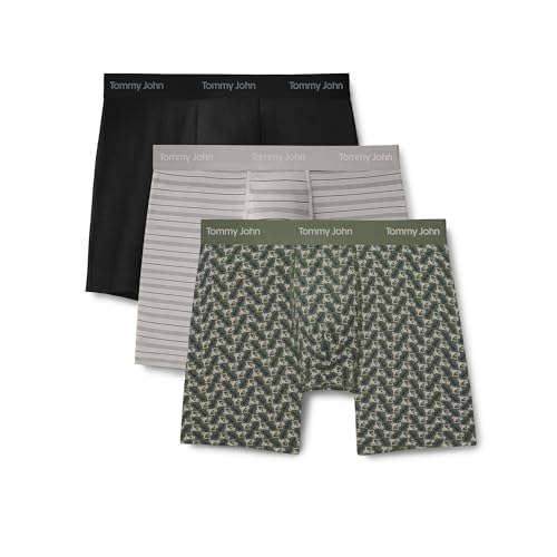 Image of Tommy John Men's Luxe Modal 6 inch Boxer Brief Underwear 3-Pack