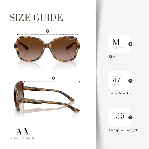 Armani Exchange AX4029S FIT Cateye Sunglasses For Women+BUNDLE with ACCESSORY EYEWEAR KIT 5