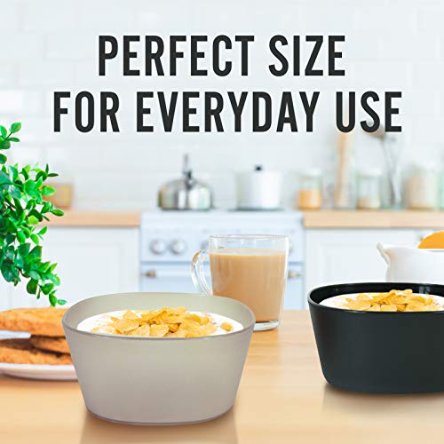 Mueller Plastic Bowls - Set Of 4 Salad Bowls - Dishwasher Safe Cereal Bowl For Kids - Shatter-Proof, Versatile, European Made, 6 Oz Colorful 4 Pack #TOP6