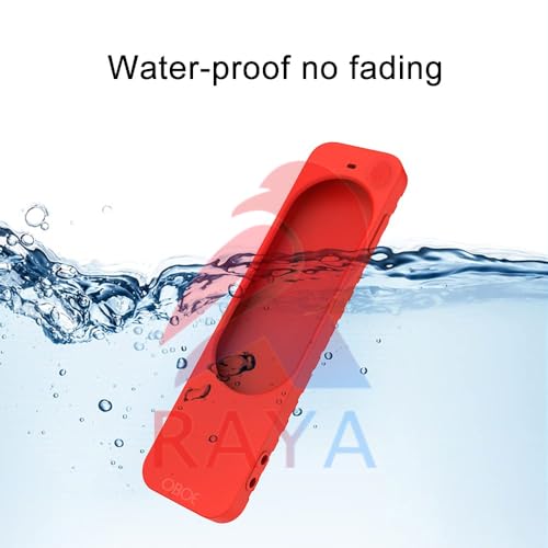 Image of RAYA Protective Silicone Case Compatible with Apple TV 4k 2nd & 3rd Gen Remote Shock Proof Anti-Slip Washable (Red)