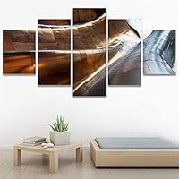 SIGNWIN 5 Panel Canvas Wall Art Solid Structures for Home Decorations Ready to Hang - 60
