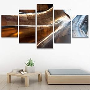 SIGNWIN 5 Panel Canvas Wall Art Solid Structures...