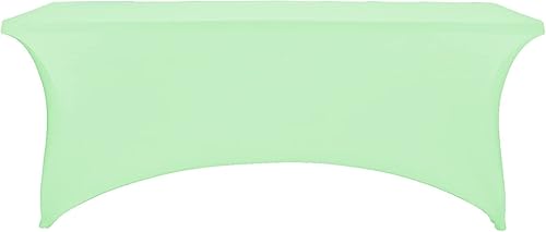 Miniatura 255 de FORLIFE Paquete de 6 manteles de elastano, de ajuste universal para mesas rectangulares de 6 pies, para patios, bodas, banquetes, fiestas