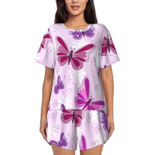 Ensemble pyjama femme rose ample avec poches pour un sommeil frais et sans contrainte