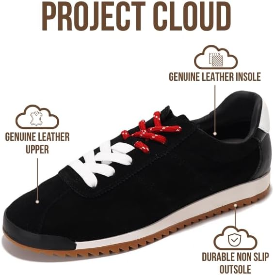 Project Cloud 100% Genuine Leather Sneakers for Women – Womens Sneakers with Memory Foam Insole – Lightweight & Non Slip Womens Shoes – Stylish Spring Shoes for Women 2026 (Lynn) - Image 3