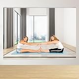 BOOLUU 4 PCS Tempered Glass Home Gym Mirror 48 x 24 Inch (Each), Full Length Wall Mounted & Frameless Full Mirror for Gym, Yoga Studio, Dancing Studio (48×24-4)
