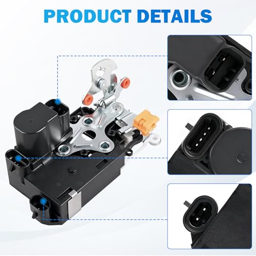 Image of Door Lock Latch Actuator Compatible with 2000-2007 Cadillac Escalade & Chevy Chevrolet Silverado Avalanche Suburban Tahoe & GMC Sierra Yukon, Front Right Passenger Side, OE#931-319, 15110644, 15053682