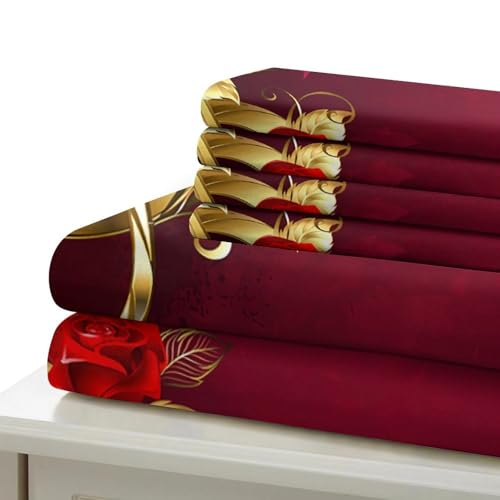 Parure de lit imprimé en 3D douce et confortable en microfibre premium King 220x240