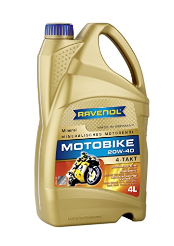 Aceite para moto 4T Ravenol 20W-40 Mineral 4 L miniatura 1