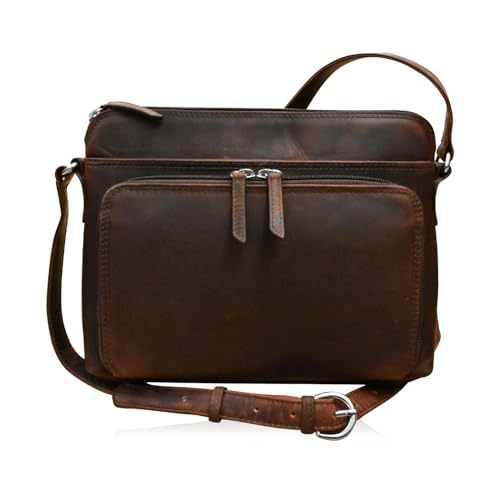 ili New York Genuine Leather Crossbody Bags for Women - Premium RFID Blocking Shoulder Bag Organizer with Adjustable Strap