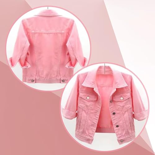 3/4 Sleeve Short Denim Jacket Plus Size,Jeans Jackets for Women 2024, Lapel Button Down Casual Jean Jackets3