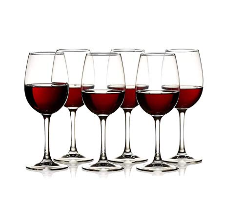 Image of SYANKA Italian Premium Wine Glasses Set of 8 Ideal for White Wine Glass, Whisky Glass, Clear, 310 ML