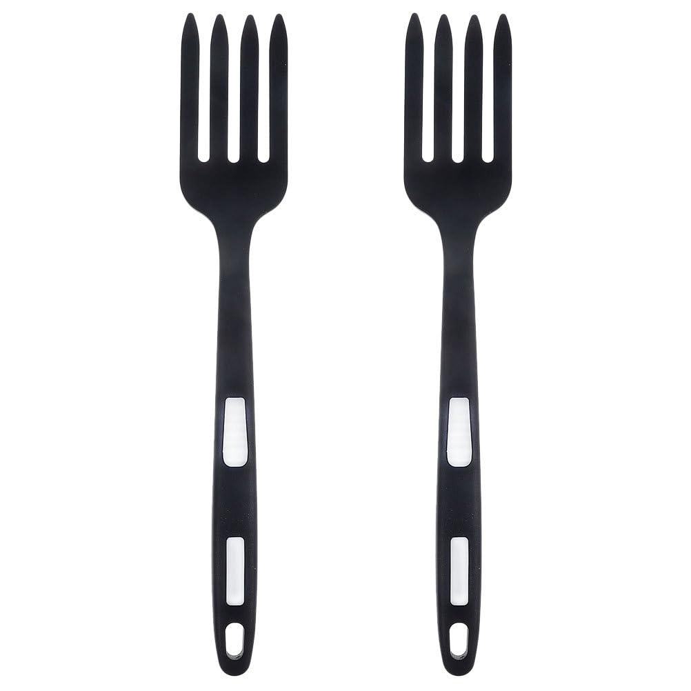Amosfun Flexible Silikongabeln aus Silikon zum Kochen 2 Stück Hitzebeständige Pastagabel Große Küchen Gadgets für Pasta und Servieren