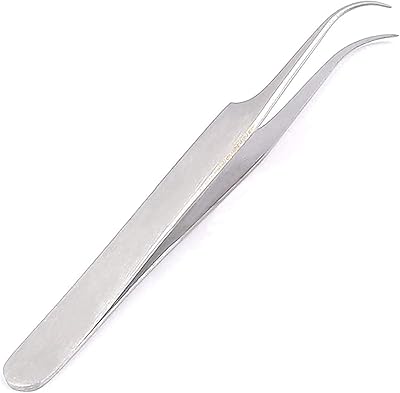 LAJA Imports Premium High Precision Jeweler Style Forceps #7 Tweezers Fine Point Tips 4.5