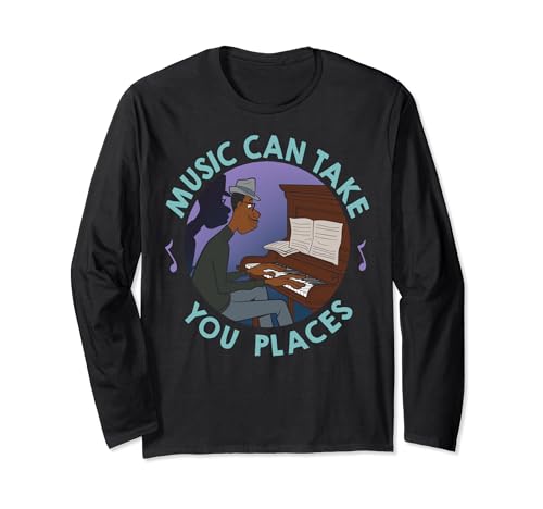 T-shirt Soul Disney Pixar manches longues vêtement coton sur le jazz Joe