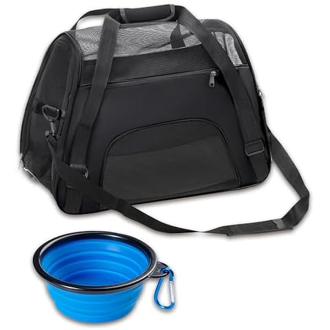 DONYER POWER Soft-Sided Pet Carrier with Bowl Cover