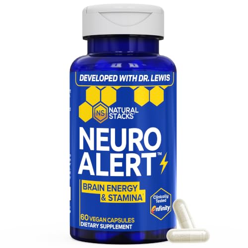 NeuroAlert Paraxanthine 200mg Caffeine Free Energy Supplement, 60 Capsules