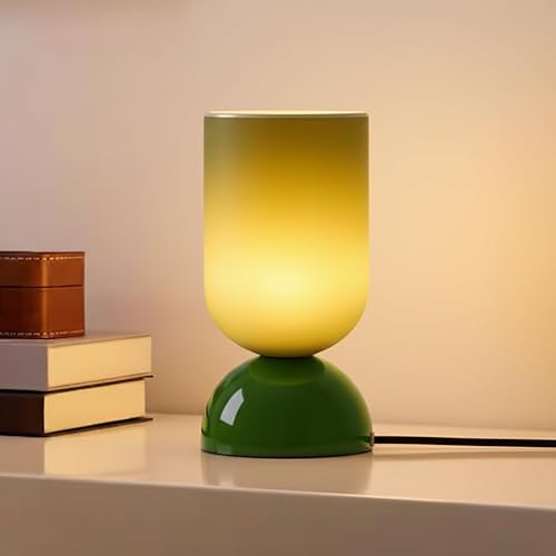 Lámpara de mesa de cristal moderna de 8.9 pulgadas para sala de estar, lámparas de escritorio regulables para dormitorio, lámpara de mesita de noche