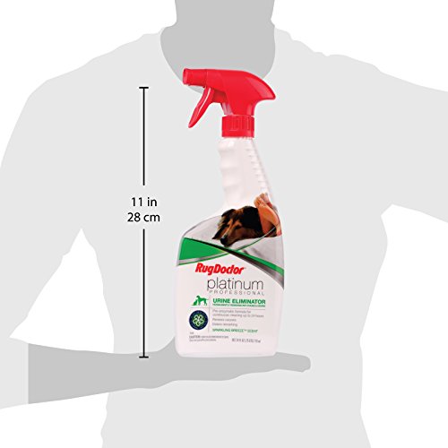 Rug Doctor Platinum Urine Eliminator Spray, Permanently Removes New and Old Pet Stains, Neutralizes Odors with Sparkling Breeze Scent, 24 oz.