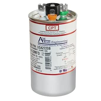 Condensatore Di Spunto CBB65B Tondo 30/5 MFD 370/440 VAC UL - Nuovo