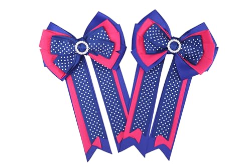 Horse Show Bows (Hot pink polka)