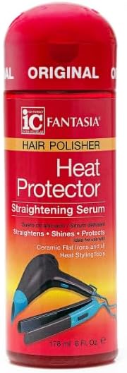 FANTASIA HEAT PROTECTOR STRAIGHTENING SERUM 6OZ, WITH A COMB | Heat Protection, Straightening Formula, Includes Comb, 6oz Size