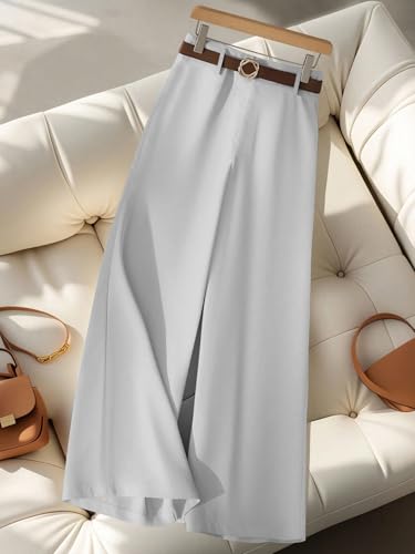 Image of KERI PERRY Trousers for Woman Pants Women's Formal Office Korean | Black Track Pant Beige| Straight | Cotton Spandex Stretchable Trouser | High-Waisted Bottom Wear