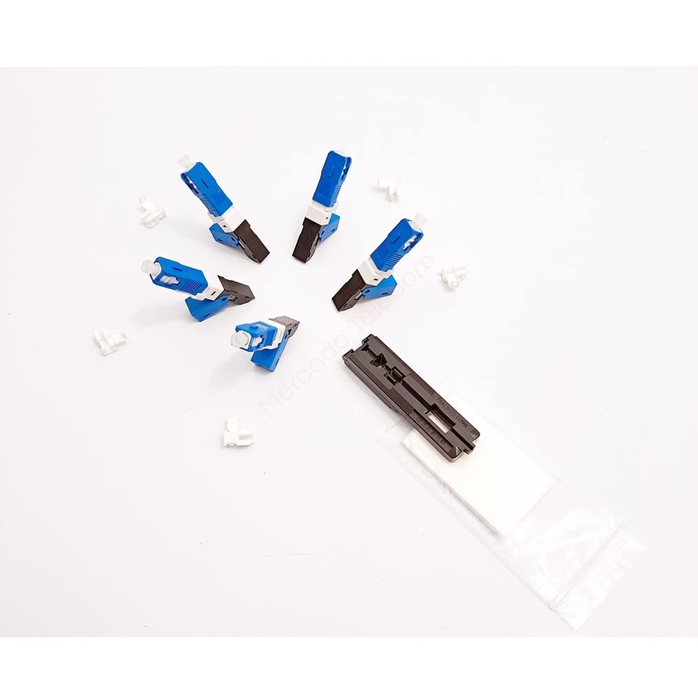 Genérico 100, 200 unids/lote FTTH ESC250D SC APC & Conector rápido de fibra óptica monomodo SC UPC Conector rápido óptico FTTH SM (Color : 300pcs SC APC)