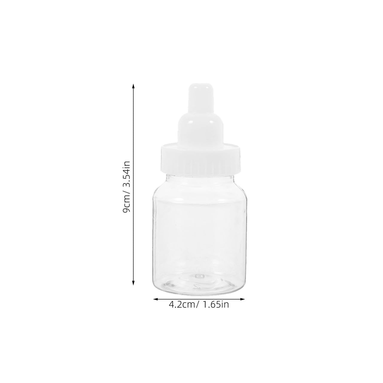 VOSAREA 20PCS Baby Mini Milk Bottle Baby Shower Party Favor Bottle Baby Shower Fillable Feeding Bottle Candy Box Small Plastic Candy Bottle DIY for Boy Girl Newborn Party Decor image 2