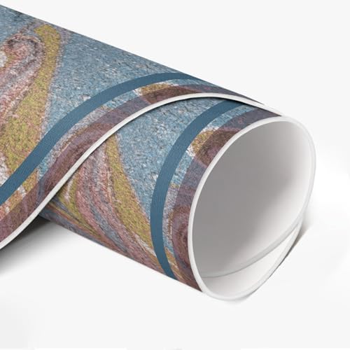 Tapis vinyle rond cuisine ø80 cm robuste déco maison intérieur - 6