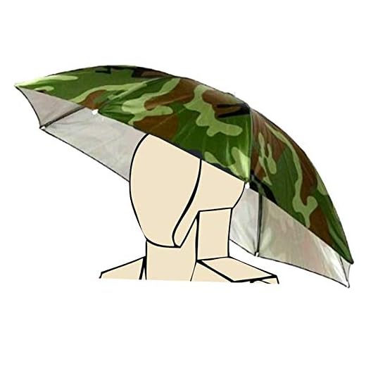 Sombrero Plegable Paraguas de Sol al Aire Libre Golf Pesca Camping Sombreros Cap Cabeza Hat (1pcs).