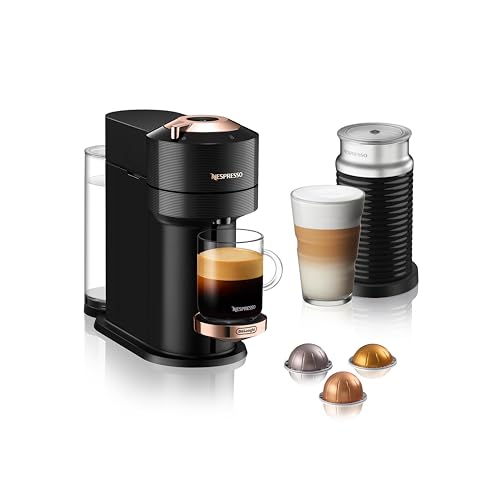 Nespresso Vertuo Next Single Serve Coffee and Espresso Machine by De'Longhi with Aeroccino Milk...