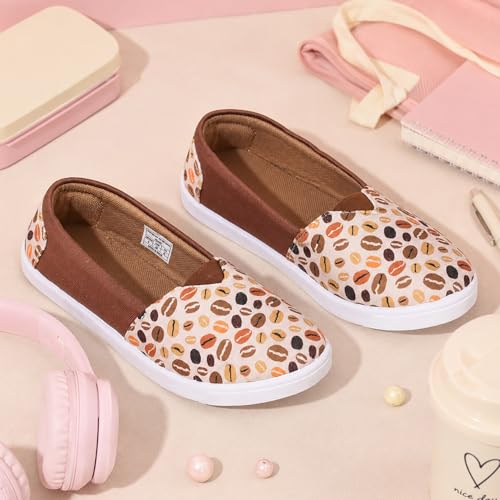Image of TRASE Women's Printed Bellies - Lightweight Slip-On Ballerina Flats with Cushioned Footbed, Comfortable Anti-Skid Ladies Footwear for Casual, College & Office use