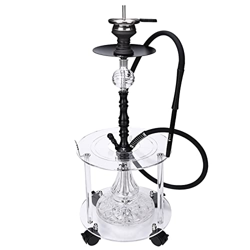 KATE® Premium Shisha Tisch in Matt mit LED | mit 3 Schlauchhalter & Shisha LED Untersetzer| aus hochwertigem Acryl… – Bild 6