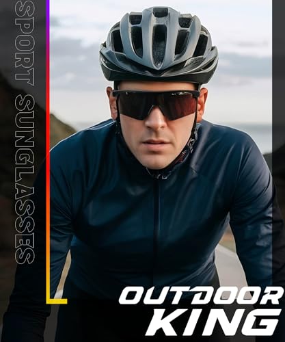 Image of Sport Polarized Sunglasses for Men and Women, Stylish and Lightweight Cycling Sunglasses with UV400 Protection
