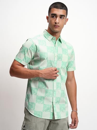 Image of Highlander Men's Checkered Slim Fit Shirt