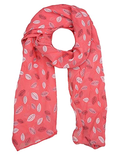 Zwillingsherz Seiden-Tuch Damen mit Blätter Muster - Made in Italy - Eleganter Sommer-Schal für Frauen - Hochwertiges Seidentuch/Seidenschal - Halstuch...