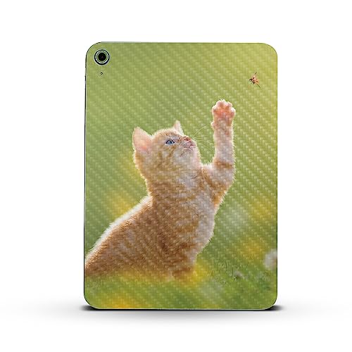 Image of MightySkins Carbon Fiber Skin Compatible with Apple iPad 10.9 inch 10th Gen (2022) Full Wrap Kit - Kitty Dreams | Protective, Durable Textured Carbon Fiber Finish | Easy to Apply | Made in The USA