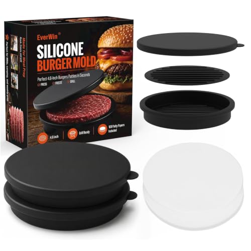 Silicone Burger Patty Maker & Freezer Tray
